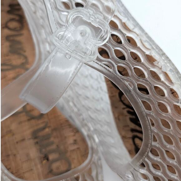 Sam Edelman Michaela Mary Jane Flat Adjustable Women's Clear Size US7 EU38 - Picture 12 of 12